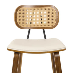 Latiu Swivel Upholstered Rattan Counter & Bar Stool