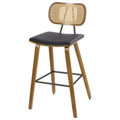 Latiu Swivel Upholstered Rattan Counter & Bar Stool