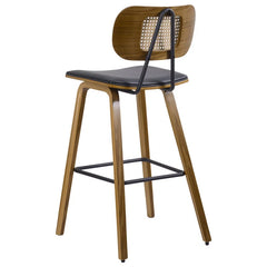 Latiu Swivel Upholstered Rattan Counter & Bar Stool