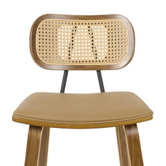 Latiu Swivel Upholstered Rattan Counter & Bar Stool