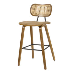 Latiu Swivel Upholstered Rattan Counter & Bar Stool