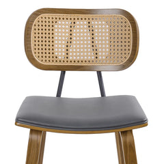 Latiu Swivel Upholstered Rattan Counter & Bar Stool