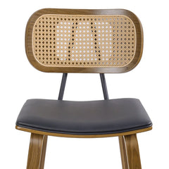 Latiu Swivel Upholstered Rattan Counter & Bar Stool