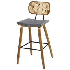 Latiu Swivel Upholstered Rattan Counter & Bar Stool