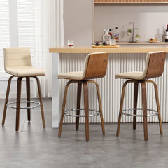 Corria Swivel Upholstered Swivel Counter & Bar Stool (Set of 3)