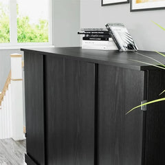 Queen Trifold Cabinet Murphy Bed with Memory Foam Mattress and Storage Drawers