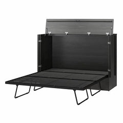 Queen Trifold Cabinet Murphy Bed with Memory Foam Mattress and Storage Drawers