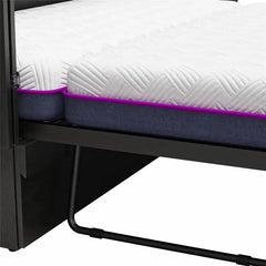 Queen Trifold Cabinet Murphy Bed with Memory Foam Mattress and Storage Drawers