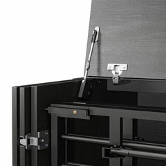 Queen Trifold Cabinet Murphy Bed with Memory Foam Mattress and Storage Drawers