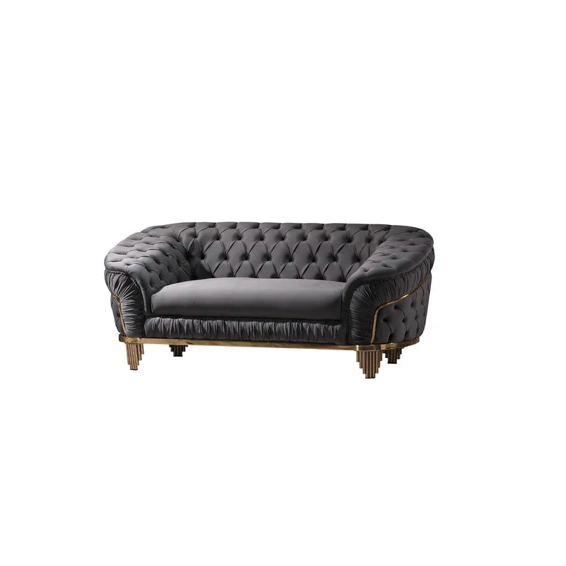 Valoriea 2 - Piece Velvet Living Room Luxury Sofa Set