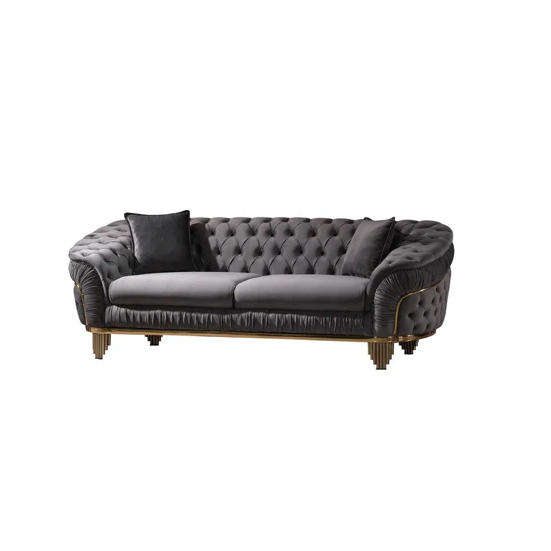 Valoriea 2 - Piece Velvet Living Room Luxury Sofa Set