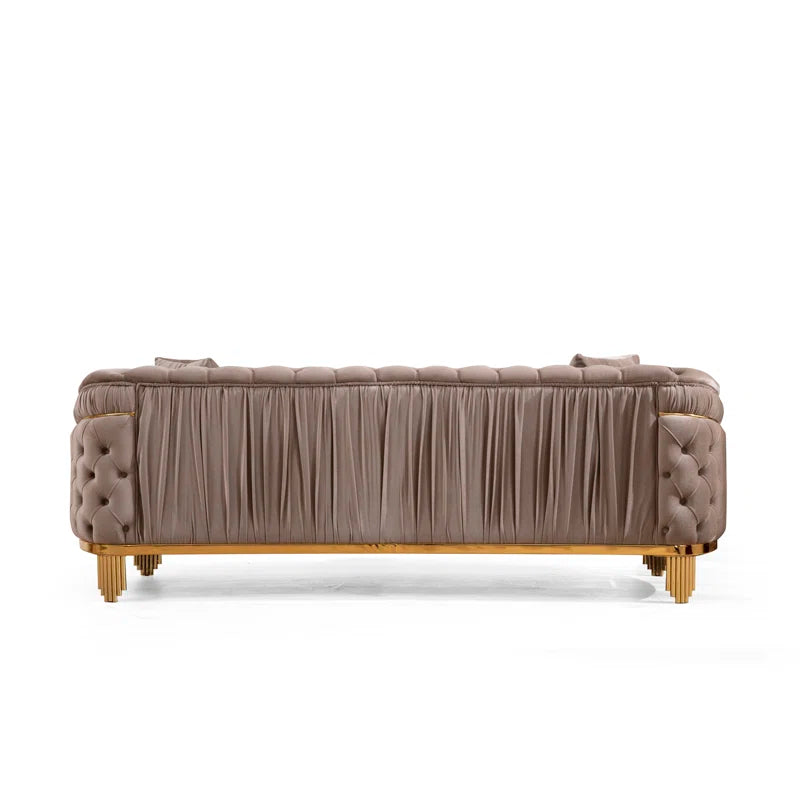 Valoriez 3 - Piece Velvet Living Room Luxury Sofa Set