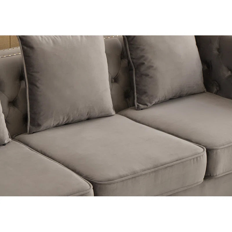 Vanidav 2 - Piece Velvet Living Room Luxury Sofa Set