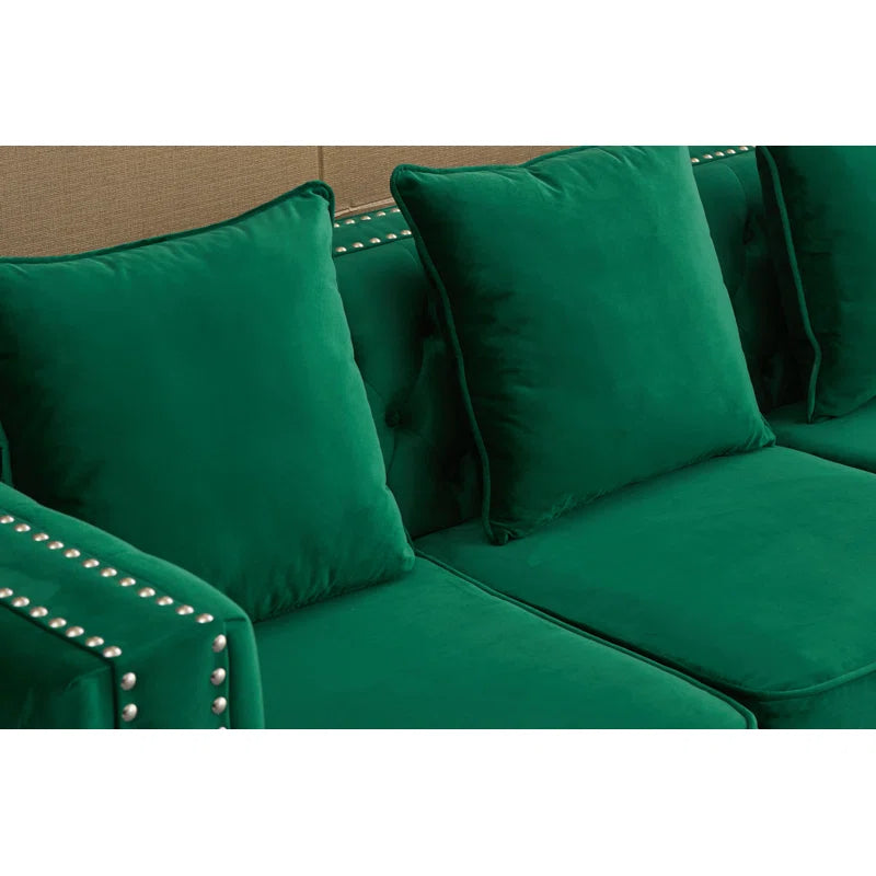 Vanidav 2 - Piece Velvet Living Room Luxury Sofa Set