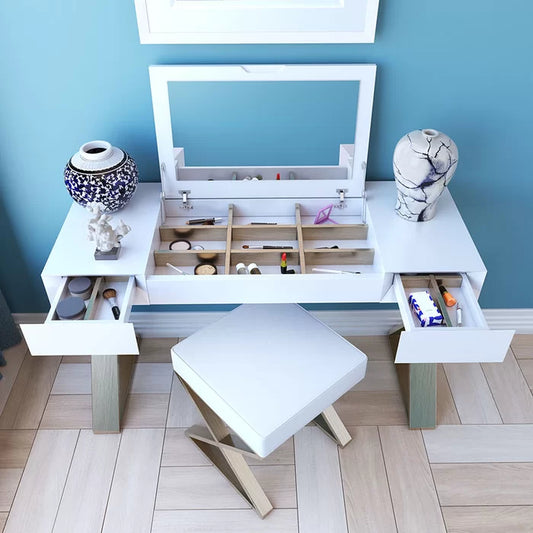 Vanity dressing table with stool