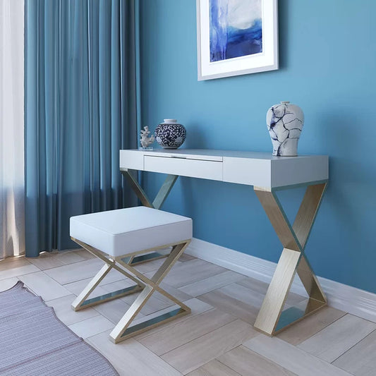 Vanity dressing table with stool