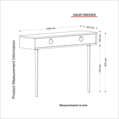 Dacterate Modern Wooden Console Table with Dual Drawers and Sleek Design