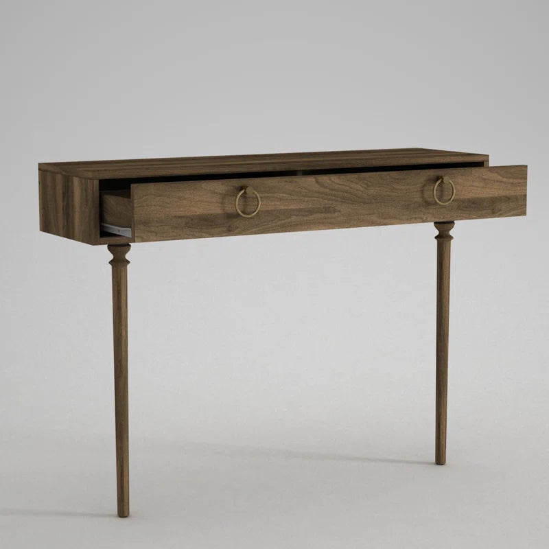 Dacterate Modern Wooden Console Table with Dual Drawers and Sleek Design