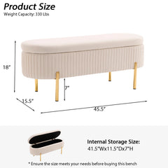 Lavaska Storage Bench for Bedroom End of Bed Window Living room