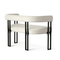NAPLOX Modern Velvet Entryway Bench with Dual-Level Design and Metal Frame