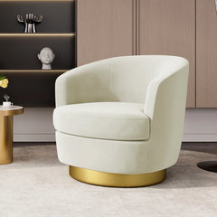 Lasatha Velvet Swivel Barrel Chair (Set of 2) Modern living furniture