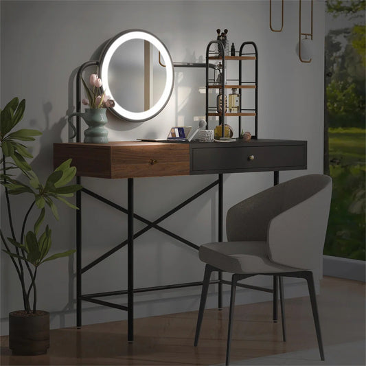 Makeup Vanity Desk with Advanced Features for Ideal Storage and Lighting