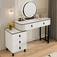 Laxpon White Luxury Vanity Table Set - Wooden Bazar