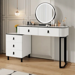 Laxpon White Luxury Vanity Table Set - Wooden Bazar