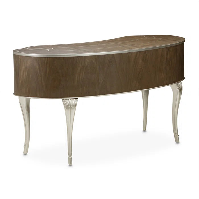 Eity Vanity Set with Mirror & Chair - Caramel