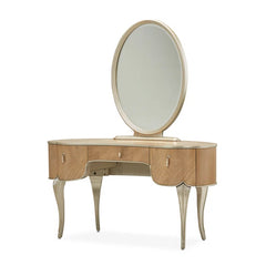 Kanuty Vanity with Mirror - Caramel - Wooden Bazar
