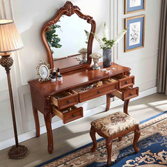 Akrshan Vintage Solid Wood Vanity Table - Wooden Bazar