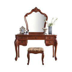 Akrshan Vintage Solid Wood Vanity Table - Wooden Bazar
