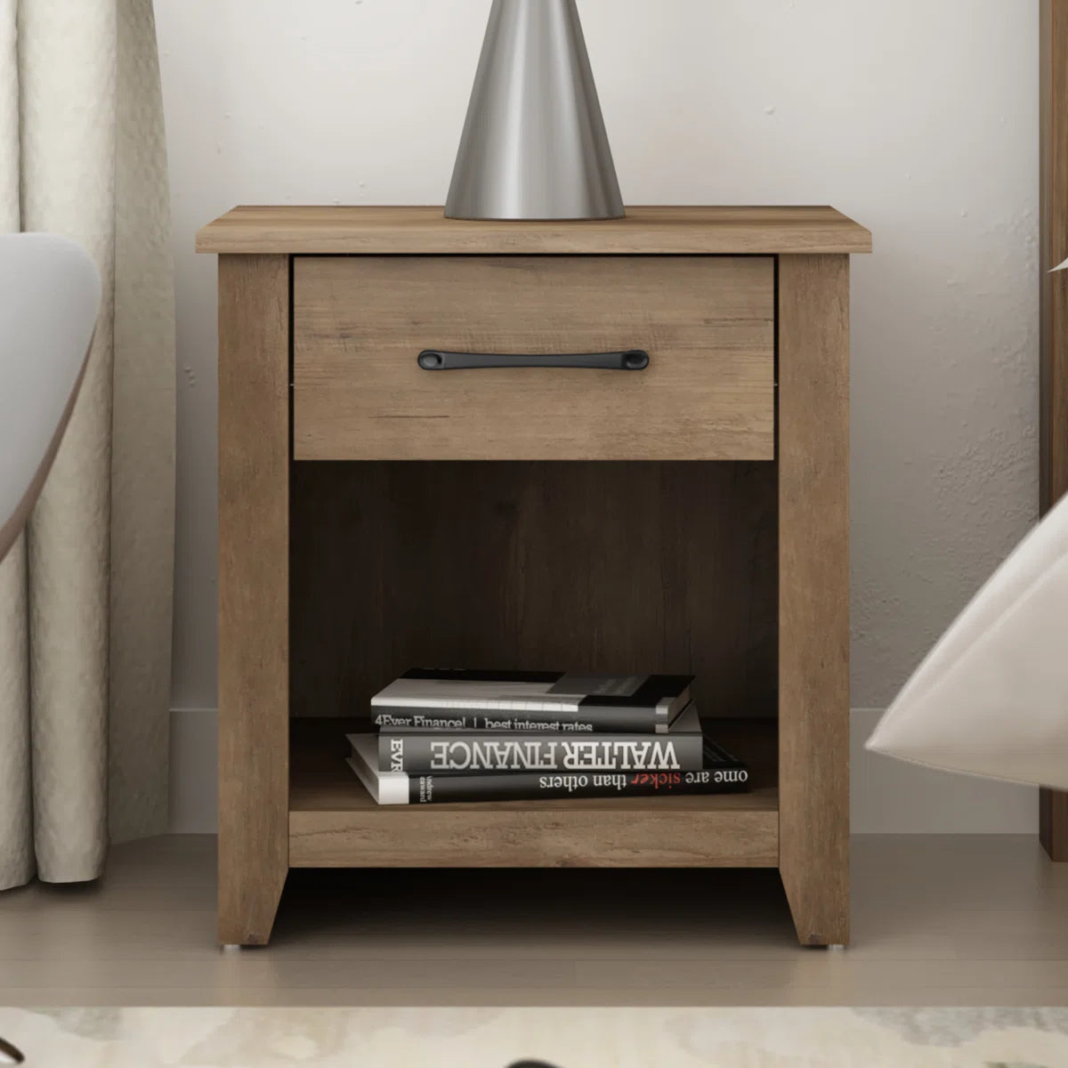 Giwi Drawer Nightstand - Wooden Bazar