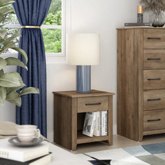 Giwi Drawer Nightstand - Wooden Bazar