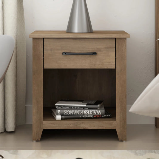 Giwi Drawer Nightstand - Wooden Bazar