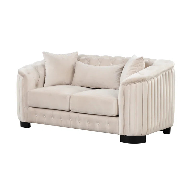 Wandan 3 - Piece Velvet Living Room Luxury Sofa Set