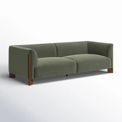 Solid & Engineered Wood Sofa – Tuxedo Style with Rich Finish