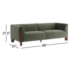 Solid & Engineered Wood Sofa – Tuxedo Style with Rich Finish