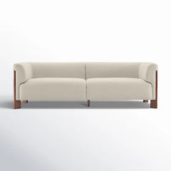 Solid & Engineered Wood Sofa – Tuxedo Style with Rich Finish