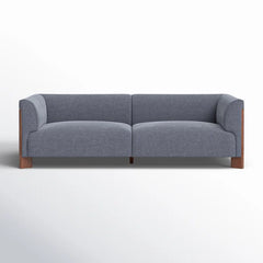 Solid & Engineered Wood Sofa – Tuxedo Style with Rich Finish