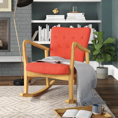 Kelsis Solid Wood Rocking Chair - Wooden Bazar