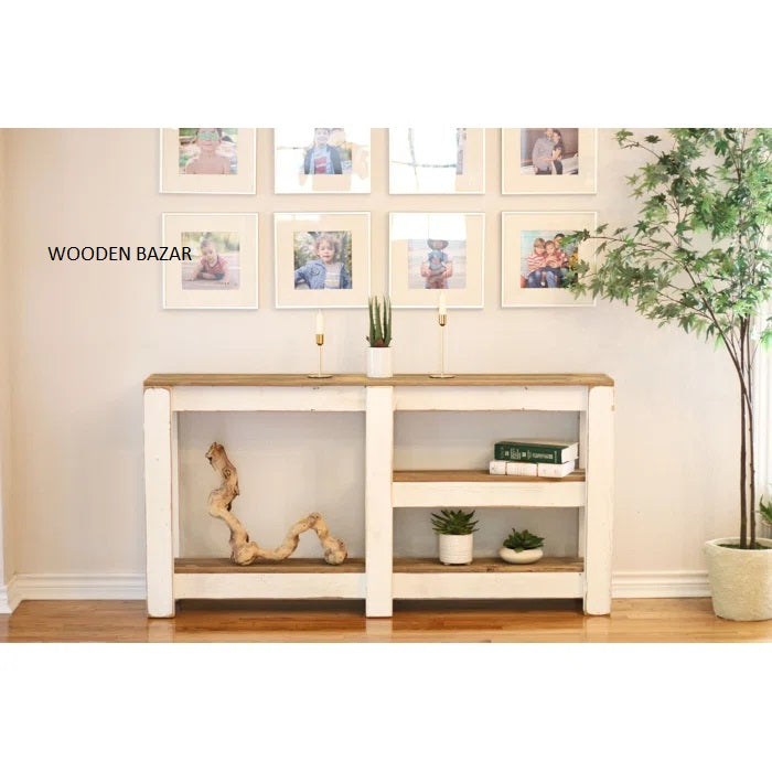 Wendie 60'' Solid Wood Console Table - Wooden Bazar