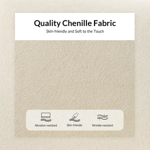 Kingy Modern Curved Chenille Sofa - WoodenBazar