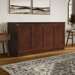 Low Profile Wood Murphy Bed Chest with 6" Mattress - Wooden bazar