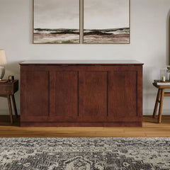 Low Profile Wood Murphy Bed Chest with 6" Mattress - Wooden bazar