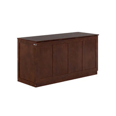 Low Profile Wood Murphy Bed Chest with 6" Mattress - Wooden bazar