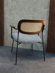 Lekky Rattan Cane Dining Chair - Wooden Bazar