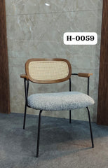 Lekky Rattan Cane Dining Chair - Wooden Bazar