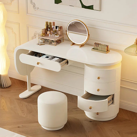 Whitinsville Vanity dressing table with mirror and stool