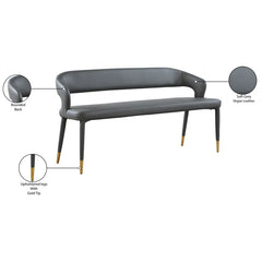 Xaxy Vegan Leather Upholstered Bench